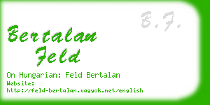 bertalan feld business card